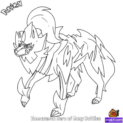 Free printable Zamazenta Hero of Many Battles Coloring Page - Free Printable Pokemon Coloring Sheets coloring page